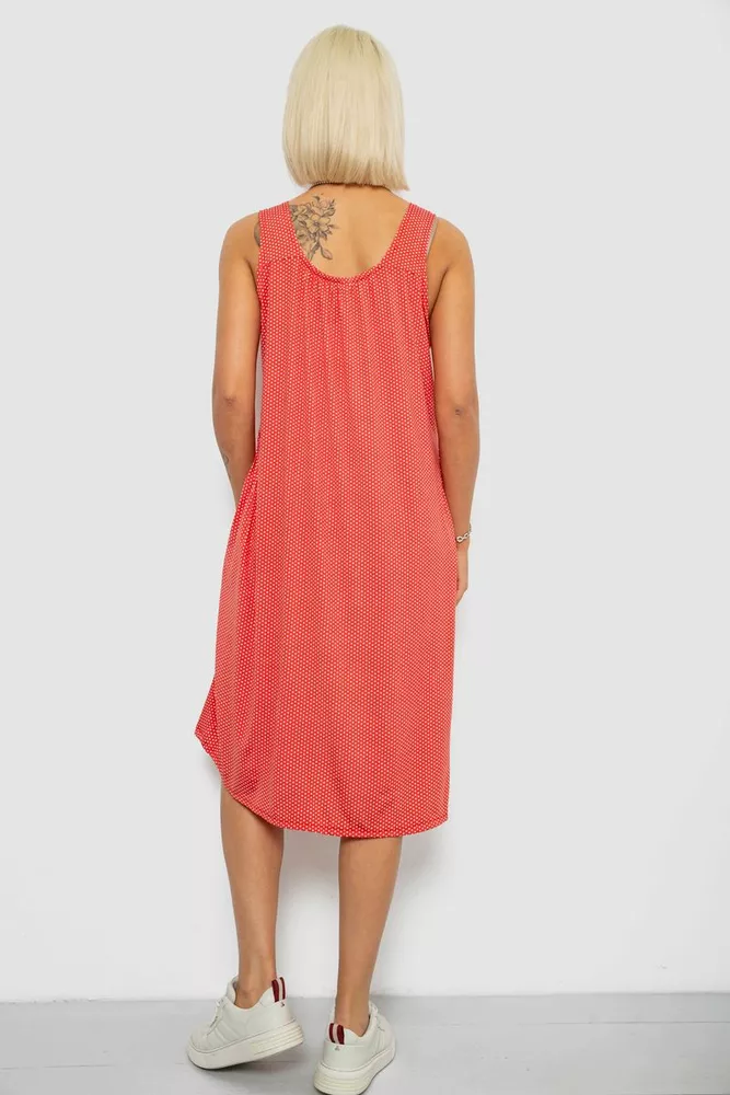 Купить Сарафан женский в горох, цвет красный, 257R733-1 - Фото №4