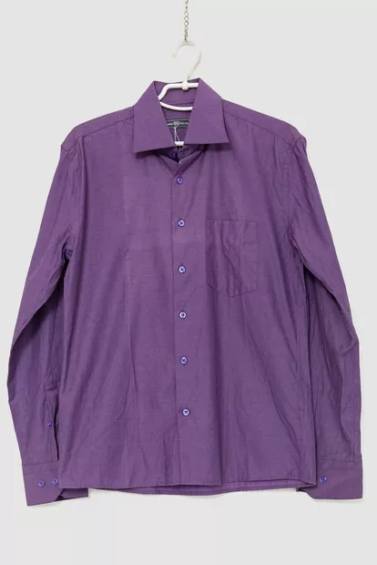 Сорочка чоловіча в смужку  -уцінка, колір фіолетовий, 201R125-U