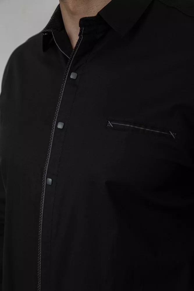Купити Сорочка чоловіча, колір чорний, 214R7083 оптом - Фото №6
