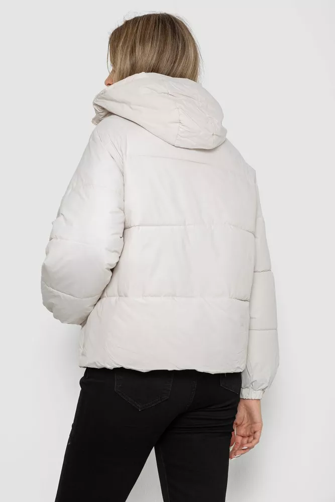Купити Куртка жіноча демісезонна  -уцінка, колір світло-бежевий, 244R2025-5-U-1 оптом - Фото №4