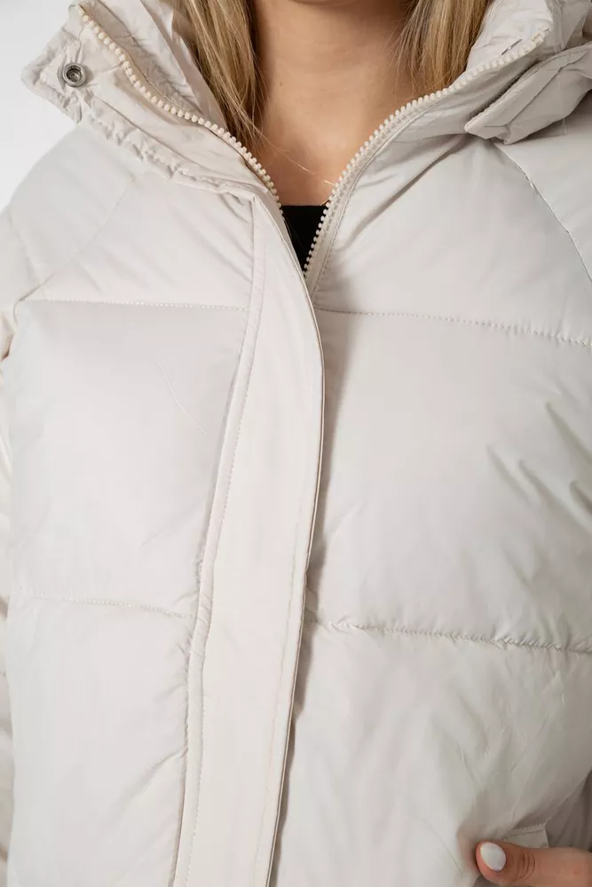 Купити Куртка жіноча демісезонна  -уцінка, колір світло-бежевий, 244R2025-5-U-1 оптом - Фото №5