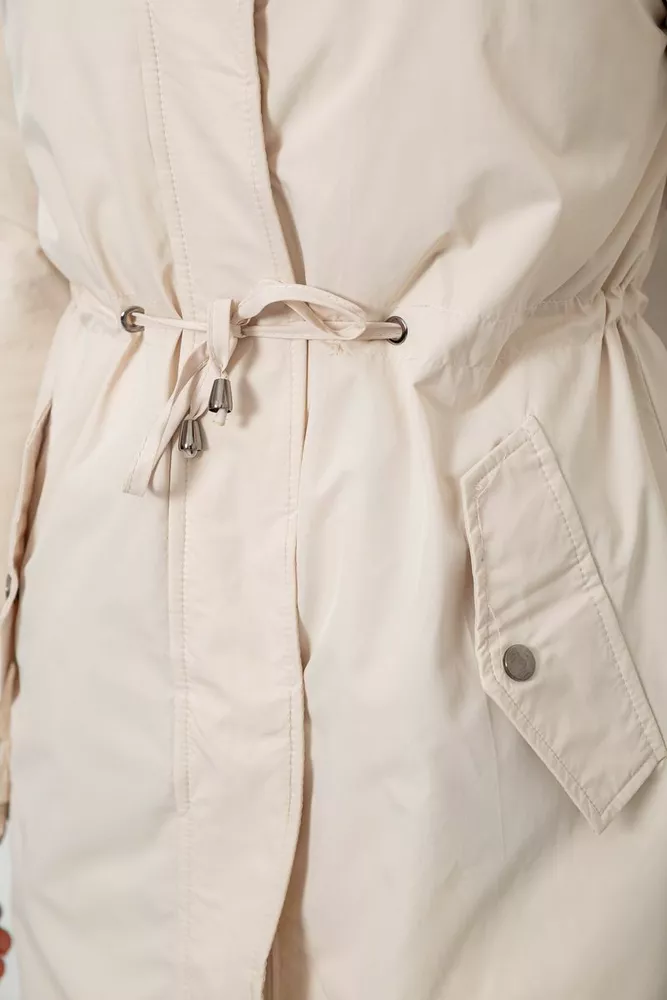 Купити Куртка жіноча двостороння зимова  -уцінка, колір бежевий, 244R24115-U-10 - Фото №11