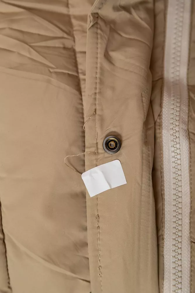 Купити Куртка жіноча двостороння зимова  -уцінка, колір бежевий, 244R24115-U-10 - Фото №13