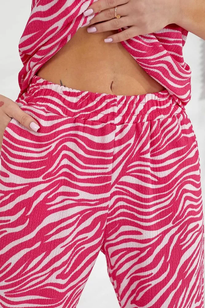 Купити Костюм жіночий повсякденний з принтом  -уцінка, колір рожевий, 257R815-1-U - Фото №10