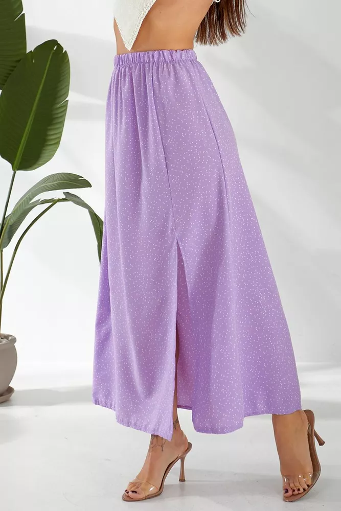 Купити Спідниця софт із принтом  -уцінка, колір бузковий, 257R11-2-U - Фото №5