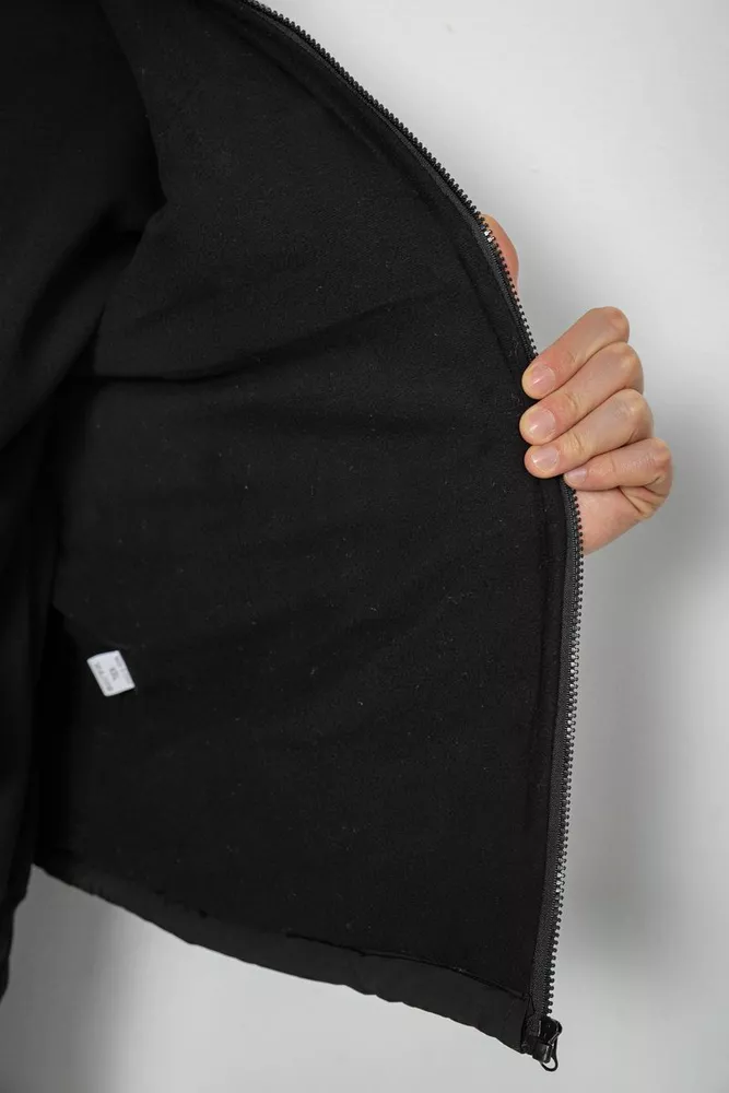 Купить Жилет мужской однотонный утепленный, цвет черный, 244RF2-2 - Фото №7