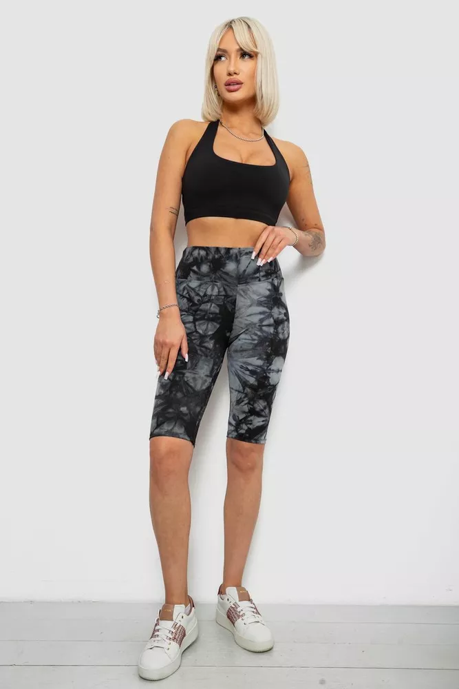 Купити Велотреки жіночі, колір чорно-сірий, 214R935 оптом - Фото №2