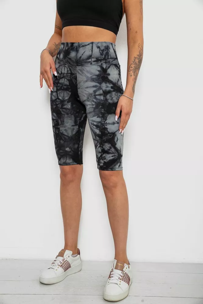 Купити Велотреки жіночі, колір чорно-сірий, 214R935 оптом - Фото №3