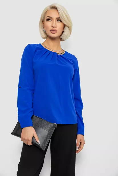 Блуза однотонная, цвет электрик, 230R306