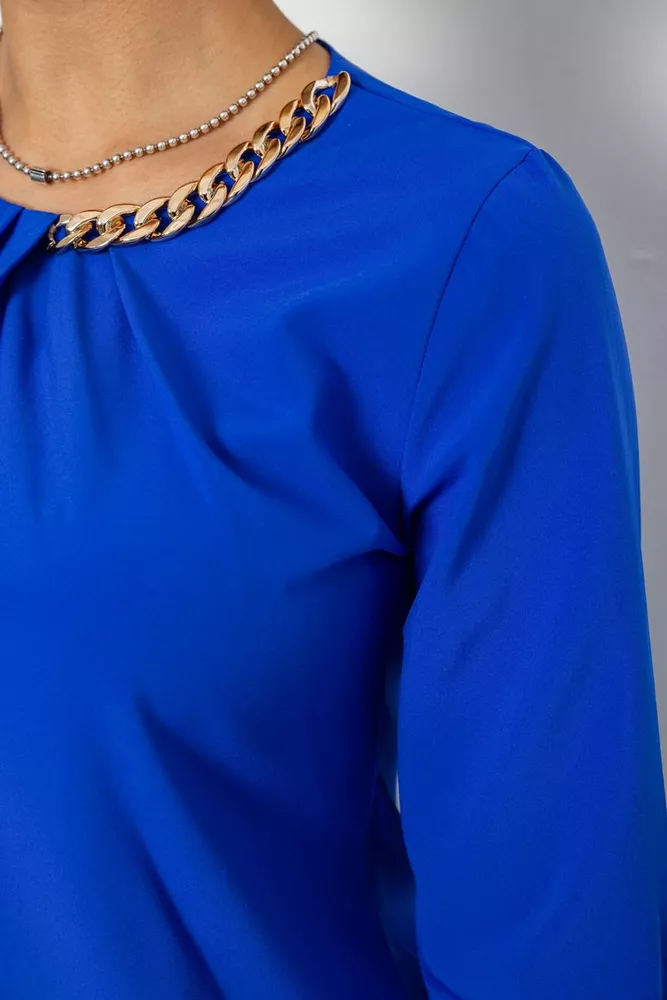 Купить Блуза однотонная, цвет электрик, 230R306 - Фото №5