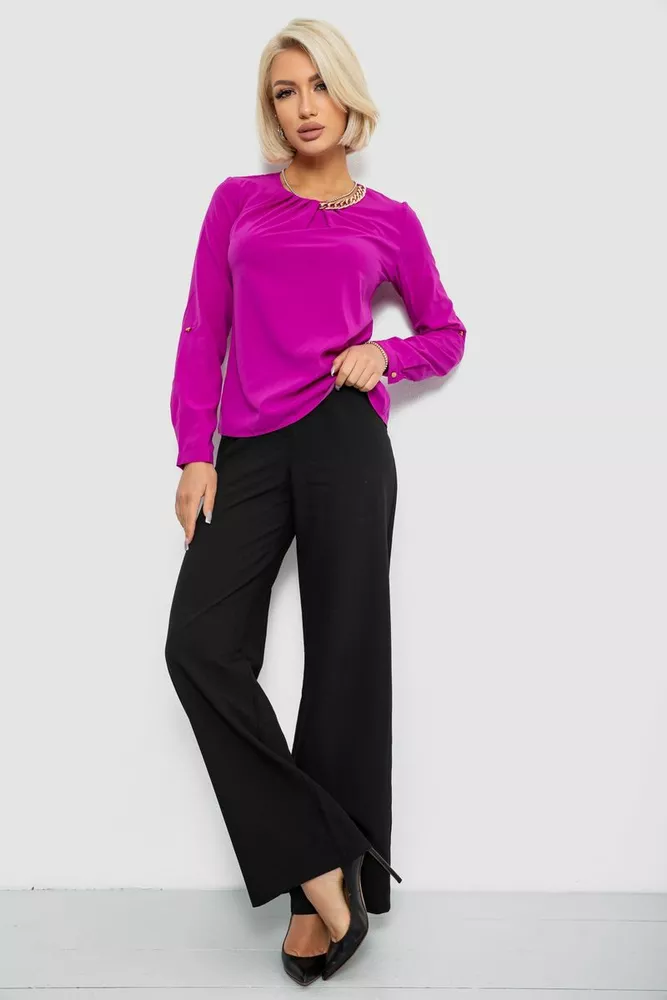 Купить Блуза однотонная, цвет фуксия, 230R306 - Фото №2