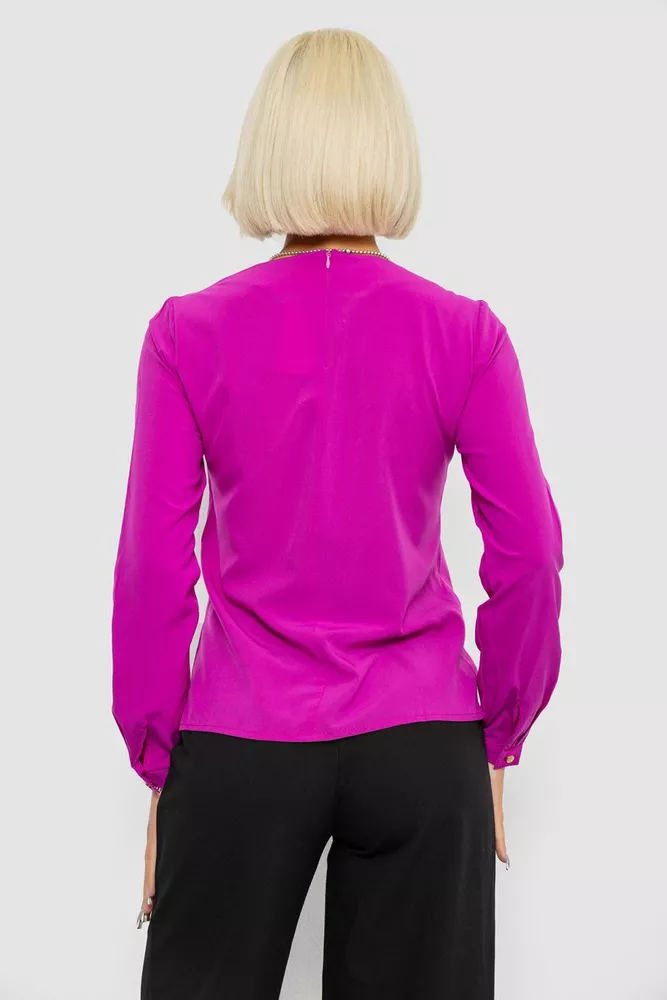Купить Блуза однотонная, цвет фуксия, 230R306 - Фото №4