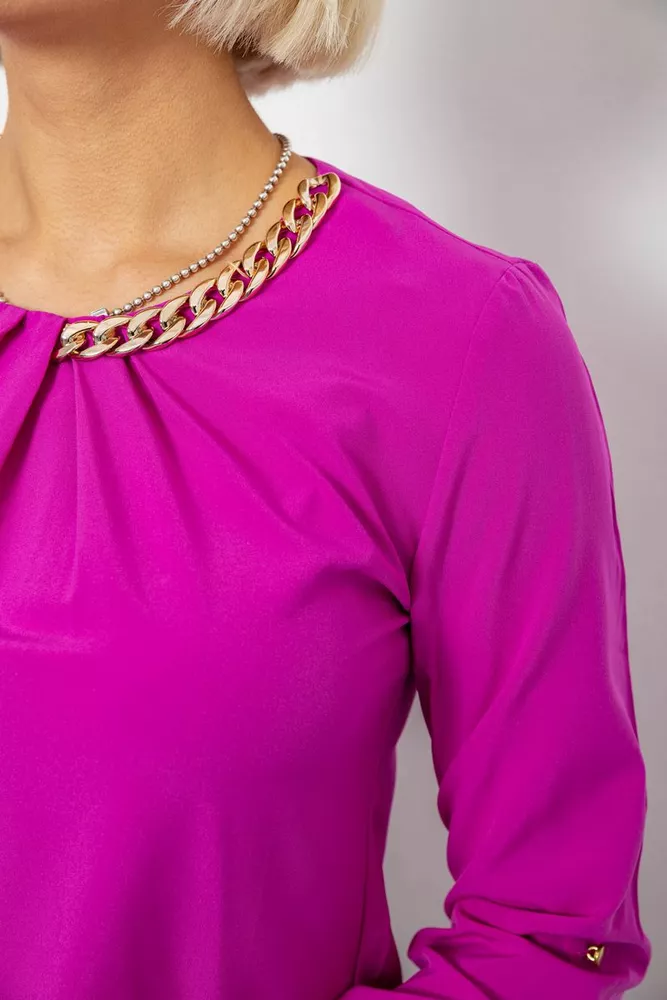 Купить Блуза однотонная, цвет фуксия, 230R306 - Фото №5