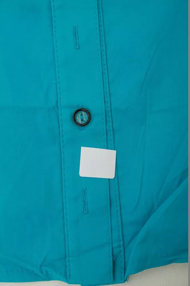 Купити Сорочка жіноча однотонна  -уцінка, колір бірюзовий, 230R068-5-U-51 - Фото №6