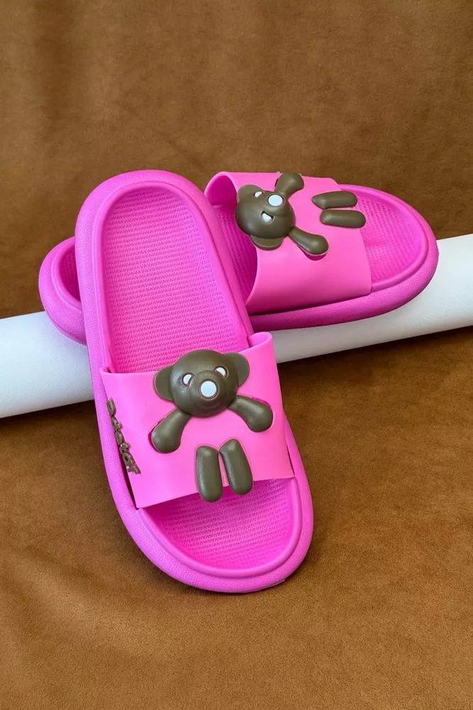 Купити Шльопанці жіночі з аплікацією, колір рожевий, 243R5028-2 - Фото №1