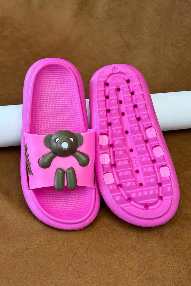 Купити Шльопанці жіночі з аплікацією, колір рожевий, 243R5028-2 - Фото №3