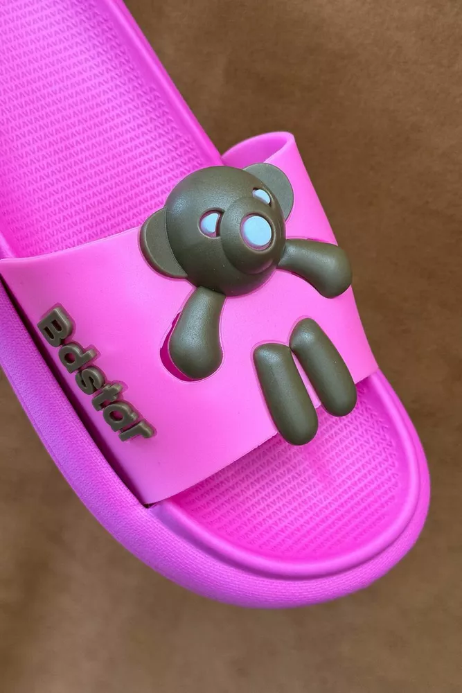 Купити Шльопанці жіночі з аплікацією, колір рожевий, 243R5028-2 - Фото №4