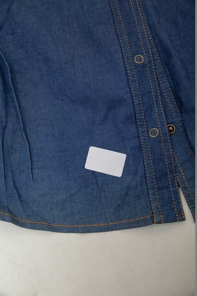 Купити Сорочка жіноча однотонна  -уцінка, колір синій, 230R069-U-34 - Фото №6