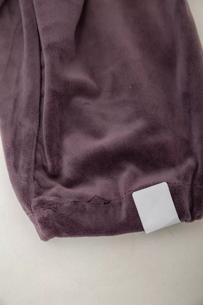 Купить Спортивные штаны велюровые женские на флисе  -уценка, цвет сливовый, 238R58649-1-U-8 - Фото №6