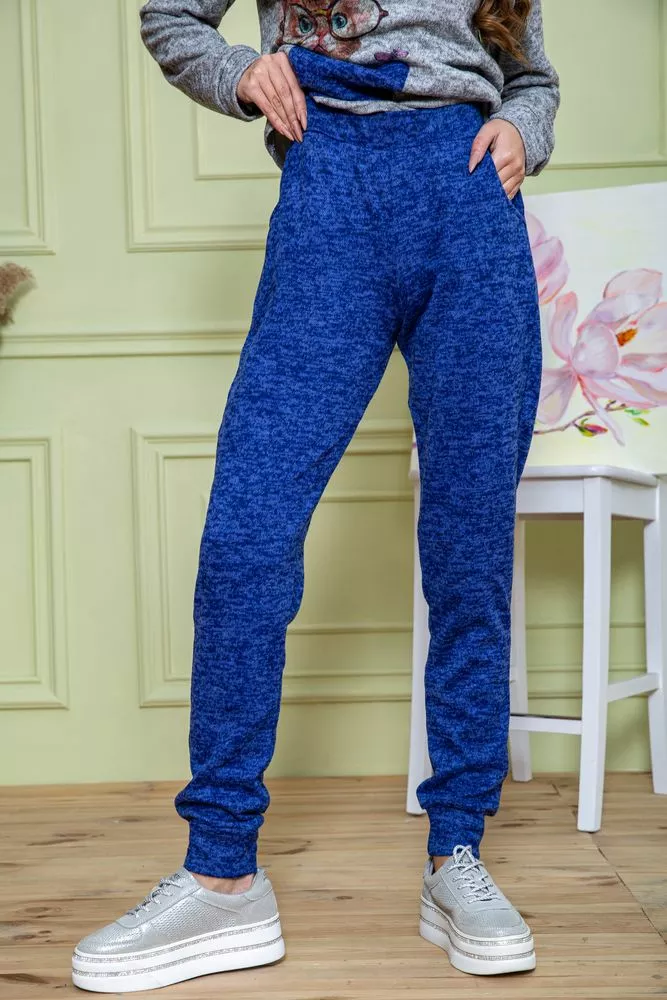 Купити Жіночий костюм штани + кофта, сіро-синього кольору, 172R1211-2 - Фото №9