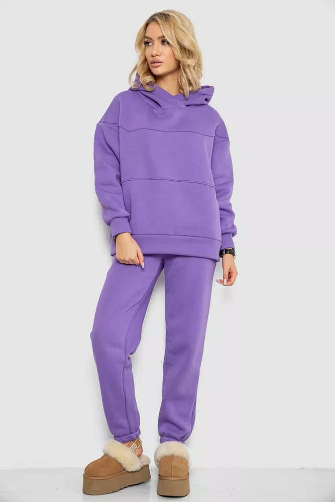 Купити Спортивний костюм жіночий на флісі  -уцінка, колір бузковий, 247R10765-U-25 - Фото №1