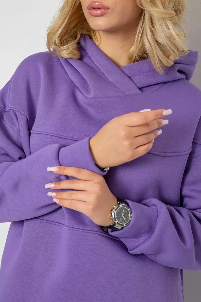 Купить Спортивный костюм женский на флисе  -уценка, цвет сиреневый, 247R10765-U-26 - Фото №5