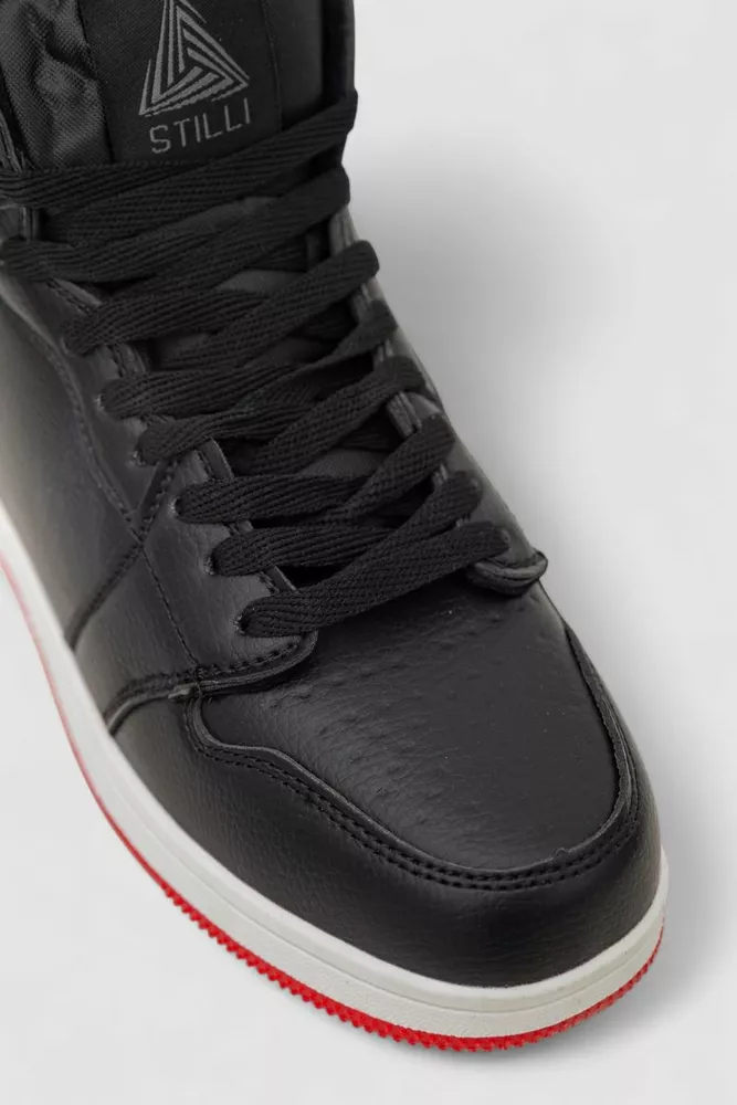 Купити Кросівки чоловічі зимові на хутрі, колір чорно-червоний, 248RH206 - Фото №2