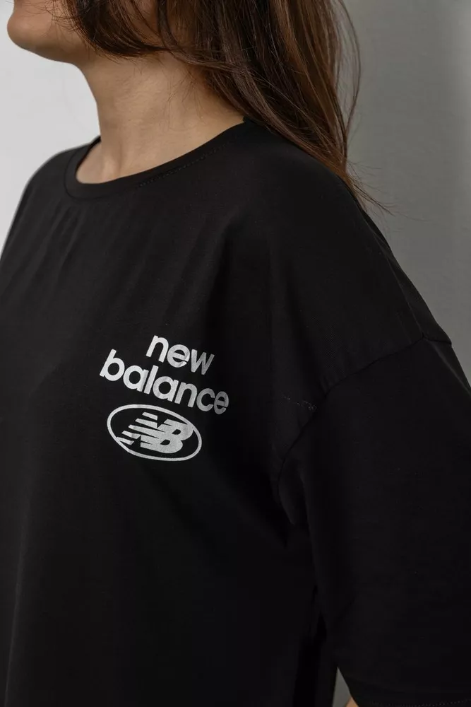 Купить Футболка женская с принтом, цвет черный, 244R2030 - Фото №5