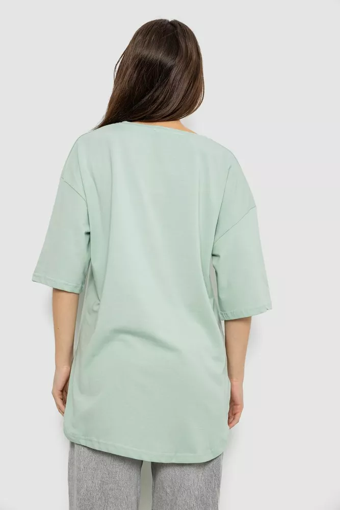 Купить Футболка женская с принтом, цвет светло-оливковый, 244R2030 - Фото №4