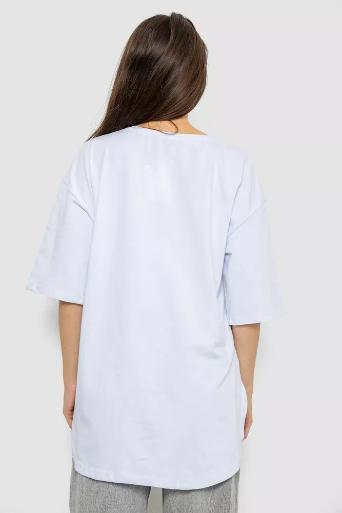 Купить Футболка женская с принтом, цвет белый, 244R2030 - Фото №4