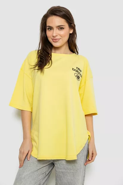 Футболка женская с принтом, цвет желтый, 244R2030
