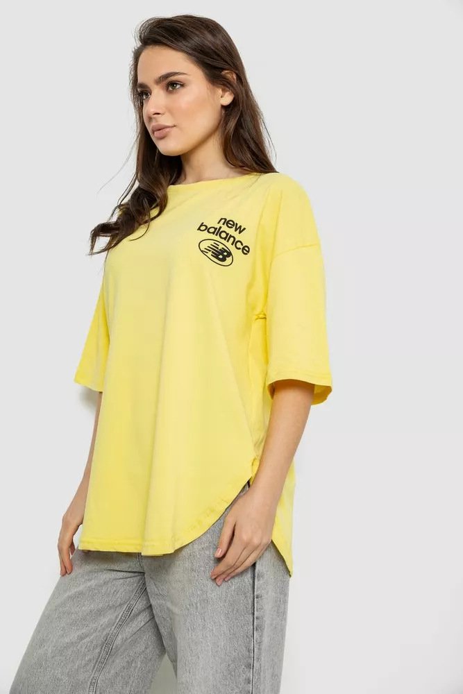 Купити Футболка жіноча з принтом, колір жовтий, 244R2030 - Фото №3