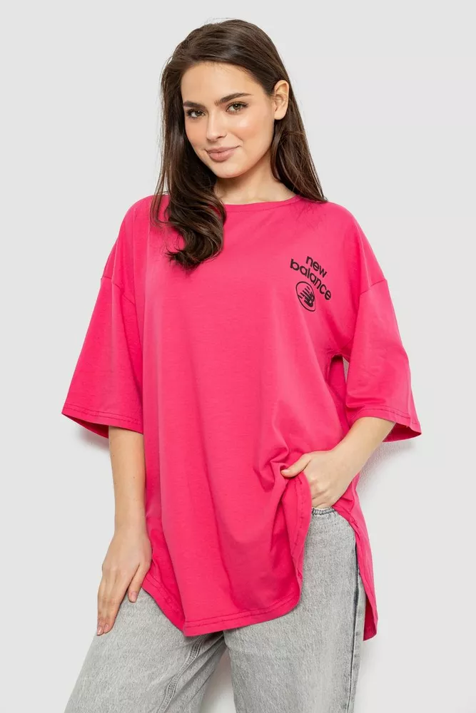 Купить Футболка женская с принтом, цвет розовый, 244R2030 - Фото №1