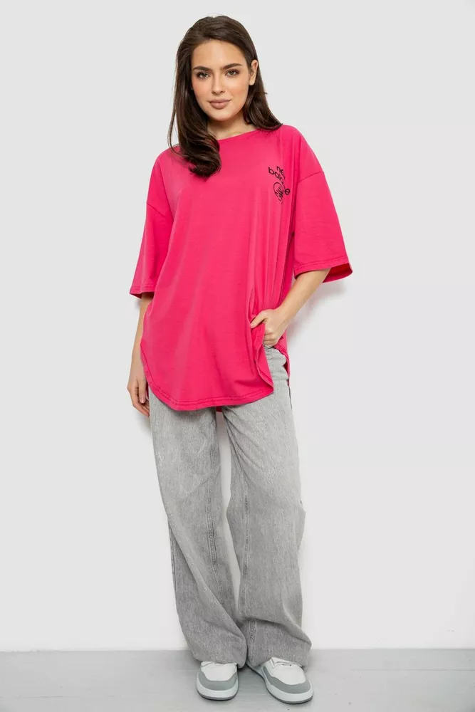 Купить Футболка женская с принтом, цвет розовый, 244R2030 - Фото №2