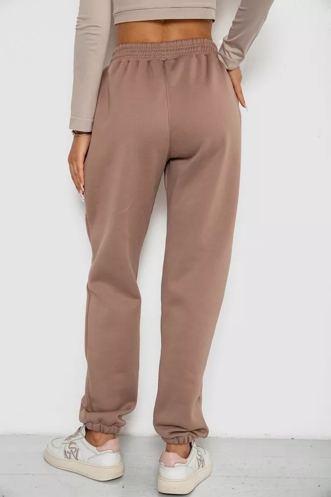 Купити Спортивні штани жіночі на флісі  -уцінка, колір мокко, 238R58671-U-14 - Фото №4