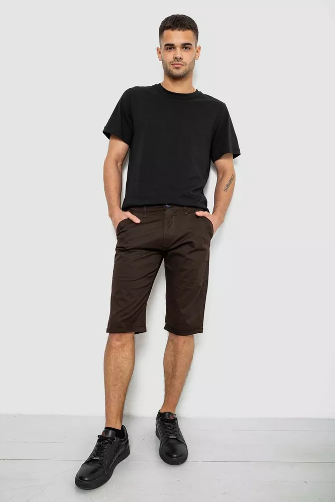 Купити Шорти чоловічі класичні, колір шоколадний, 243RXK39-6-2 - Фото №2