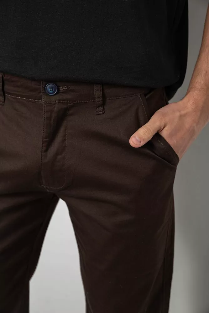 Купити Шорти чоловічі класичні, колір шоколадний, 243RXK39-6-2 - Фото №5