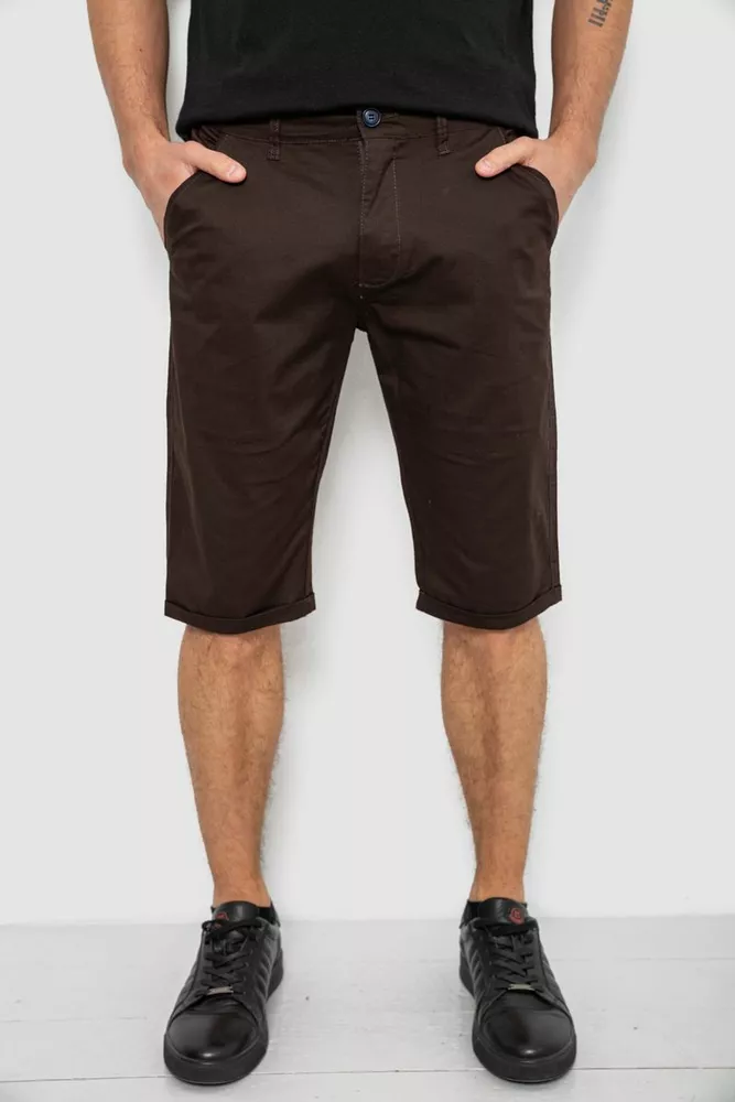 Купити Шорти чоловічі класичні, колір шоколадний, 243RXK39-6-2 - Фото №1