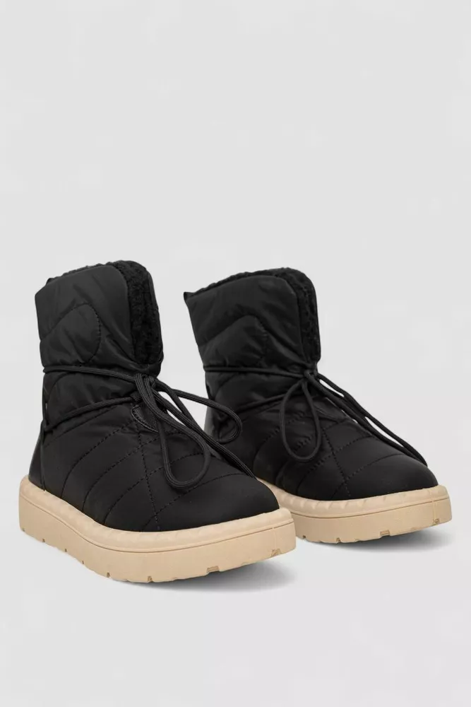 Купити Дутики жіночі зимові на хутрі  -уцінка, колір чорно-коричневий, 248RFM500-3-U-1 - Фото №3