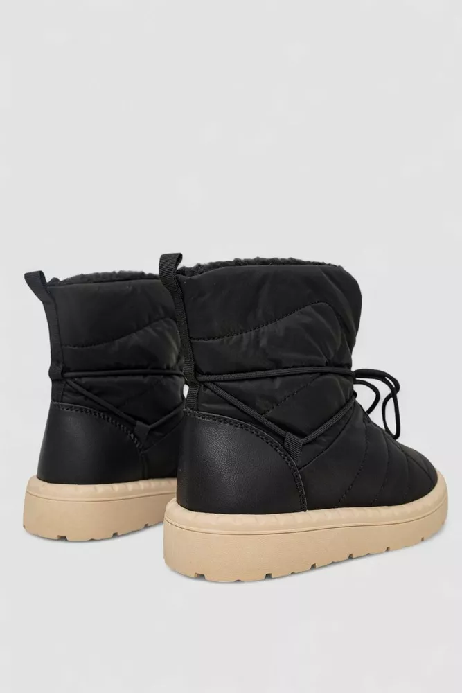 Купити Дутики жіночі зимові на хутрі  -уцінка, колір чорно-коричневий, 248RFM500-3-U-1 - Фото №4