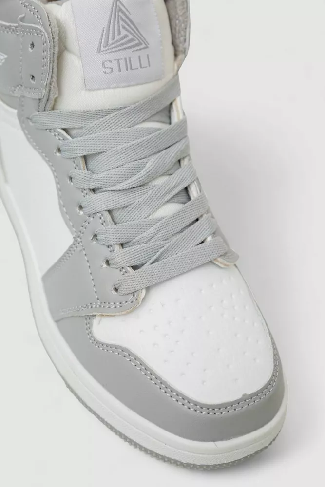 Купить Кроссовки женские зимние на меху, цвет бело-серый, 248RHB470-6 - Фото №2