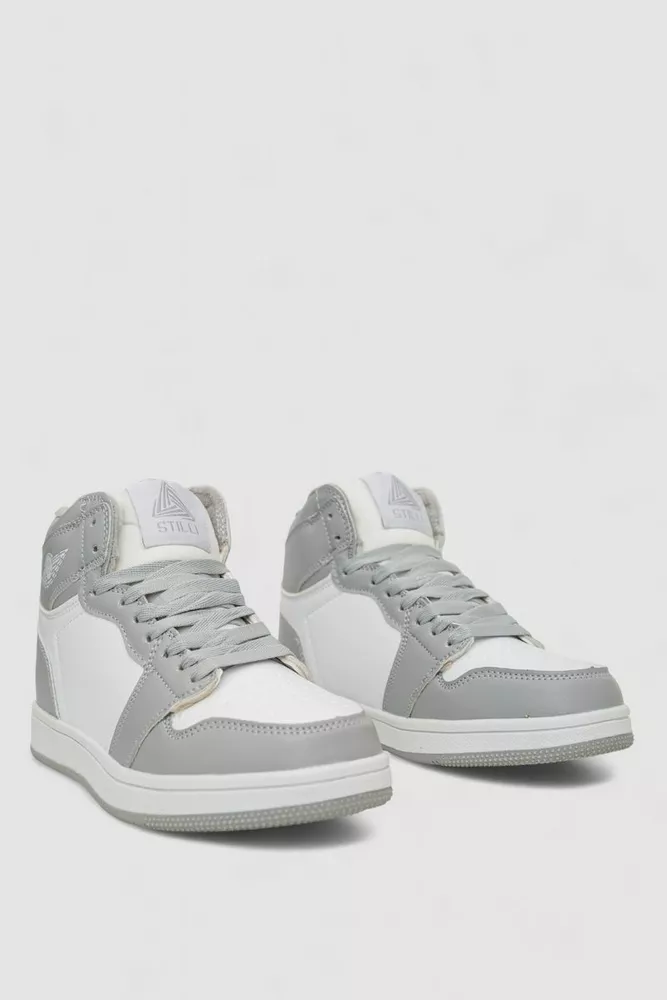 Купить Кроссовки женские зимние на меху, цвет бело-серый, 248RHB470-6 - Фото №3