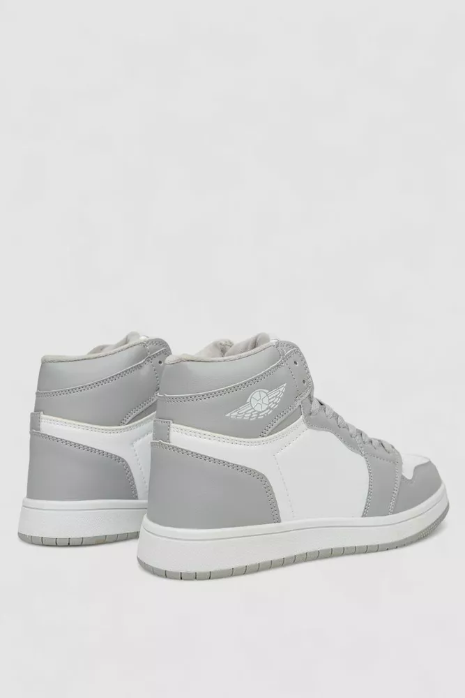 Купить Кроссовки женские зимние на меху, цвет бело-серый, 248RHB470-6 - Фото №4