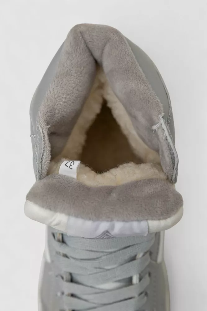 Купить Кроссовки женские зимние на меху, цвет бело-серый, 248RHB470-6 - Фото №6