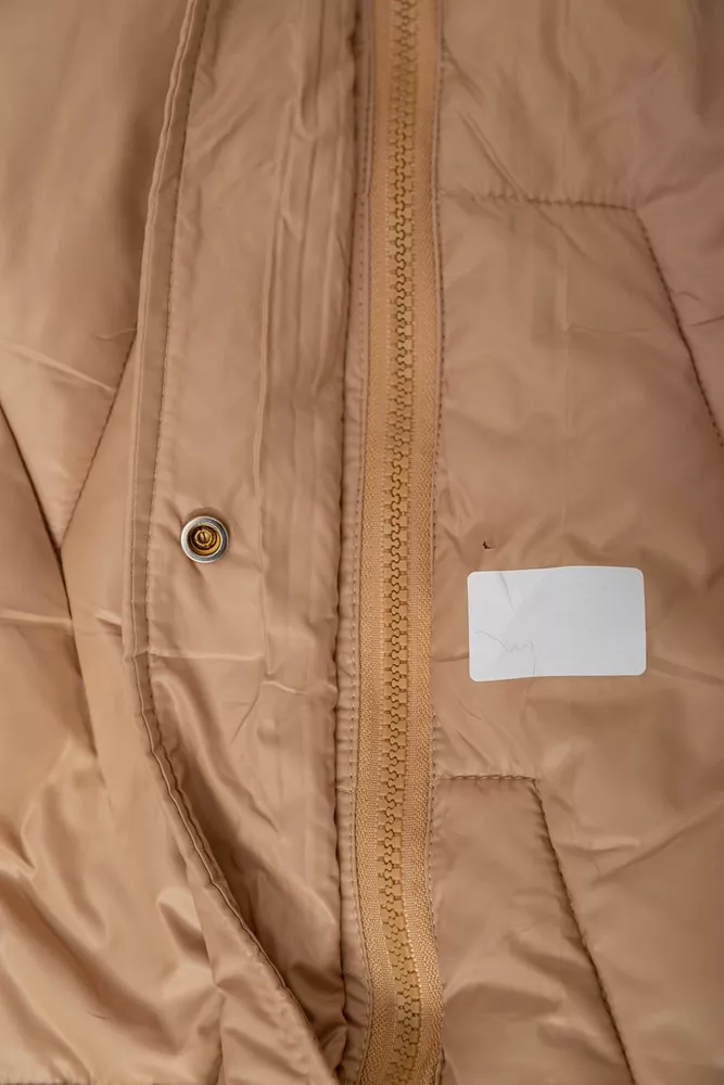 Купити Куртка жіноча зимова коротка  -уцінка, колір бежевий, 244R865-U-4 - Фото №9