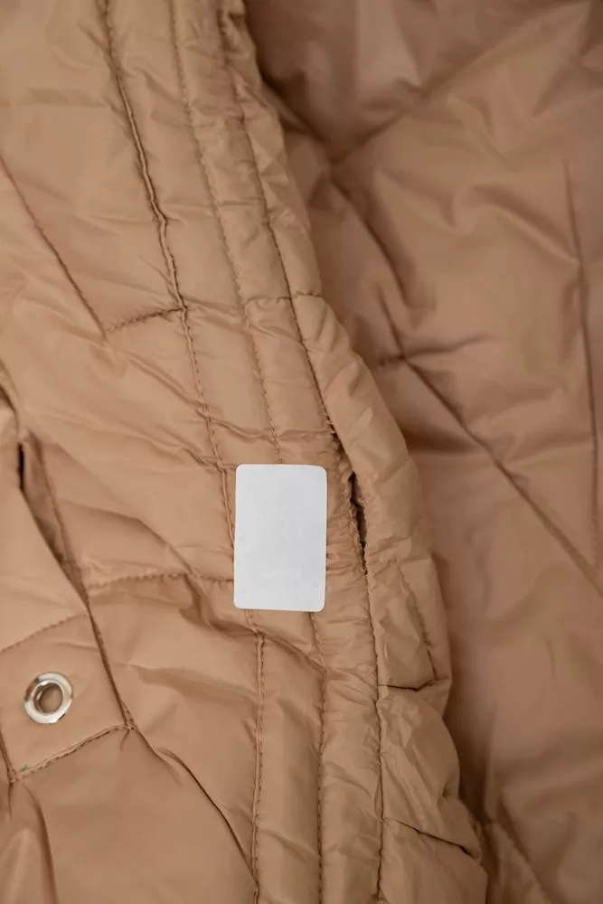 Купити Куртка жіноча зимова коротка  -уцінка, колір бежевий, 244R865-U-5 - Фото №9