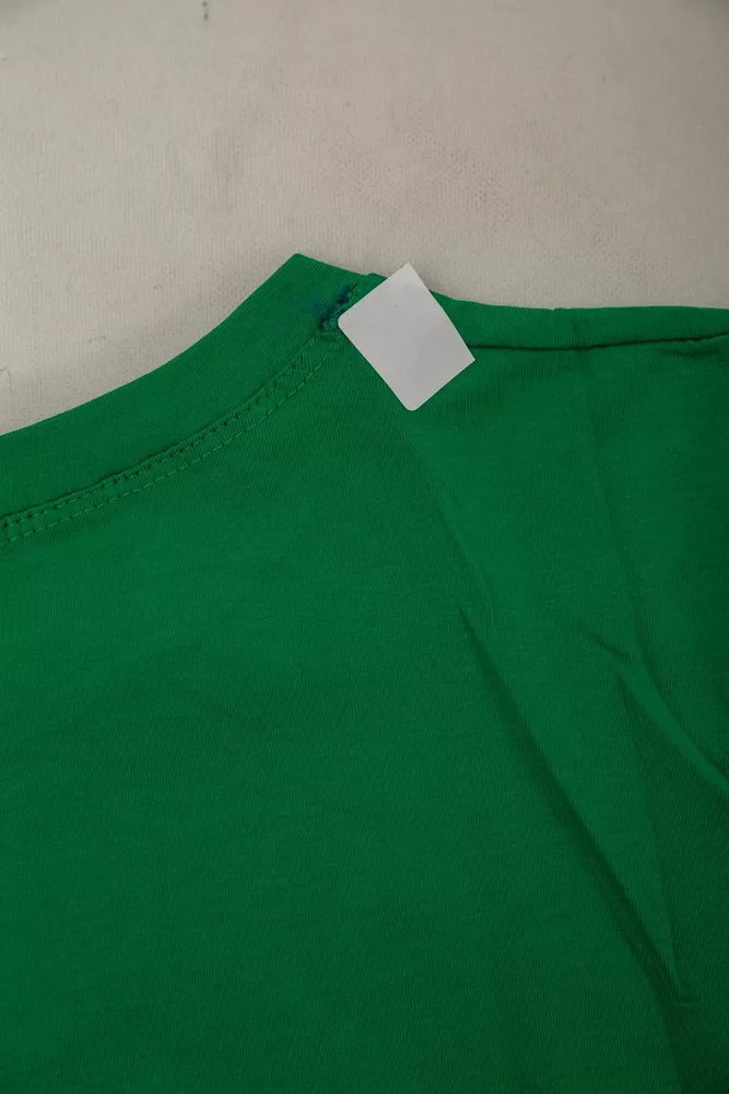 Купити Футболка жіноча однотонна  -уцінка, колір зелений, 204R3333-U - Фото №6