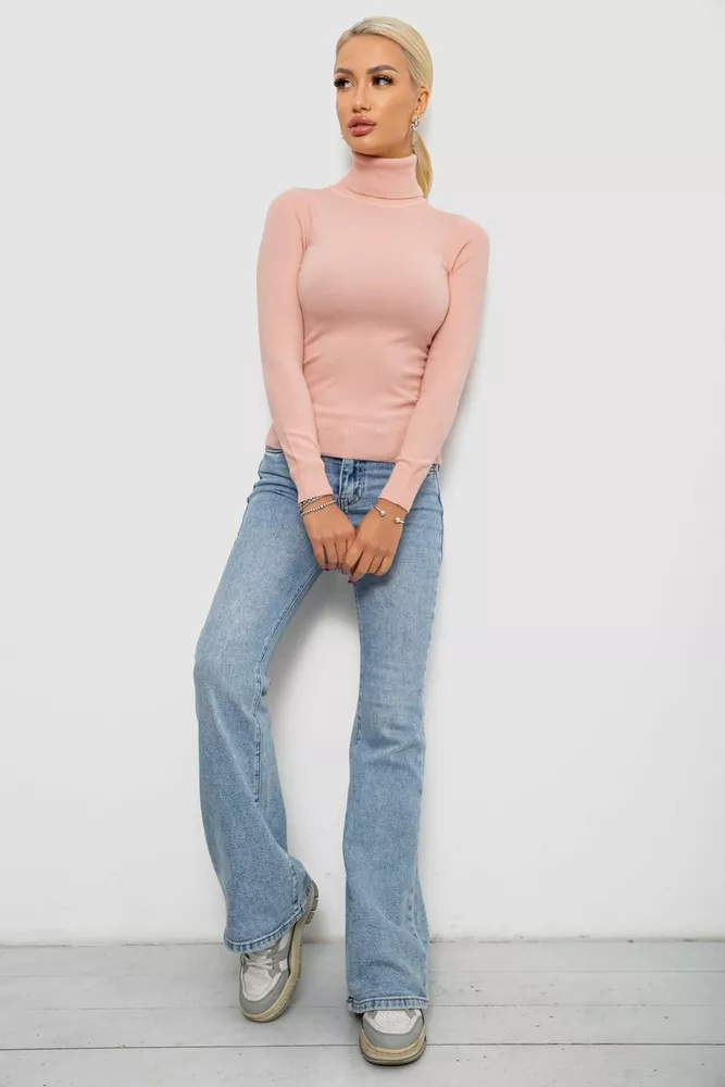 Купити Гольф жіночий однотонний  -уцінка, колір рожевий, 204R921-U - Фото №2