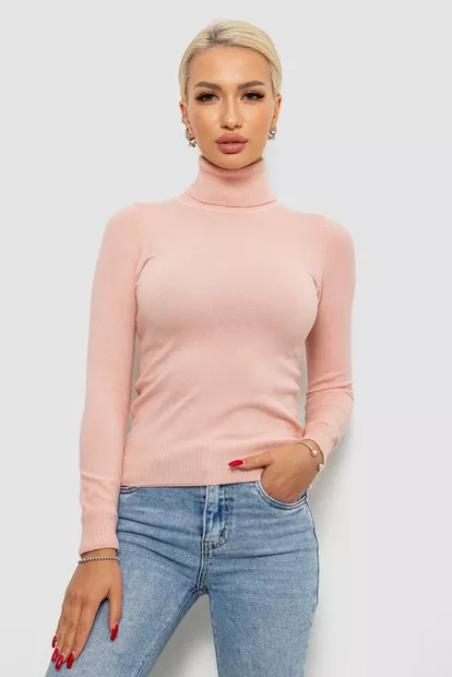 Гольф жіночий однотонний  -уцінка, колір рожевий, 204R921-U