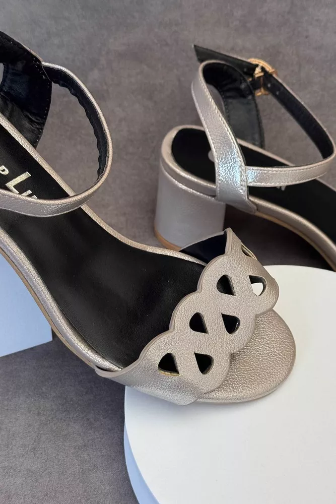 Купити Босоніжки жіночі, колір сірий, 243RE266 оптом - Фото №2